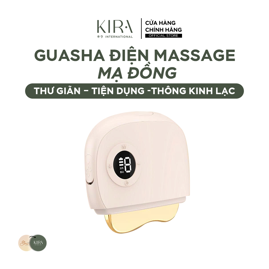  Guasha điện massage mạ đồng có cổng phun tinh dầu tiện dụng 