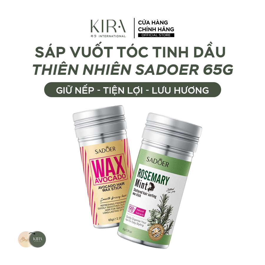  Sáp vuốt tóc tinh dầu thiên nhiên SADOER-65g tóc vào nếp chỉnh chu và tiện dụng 
