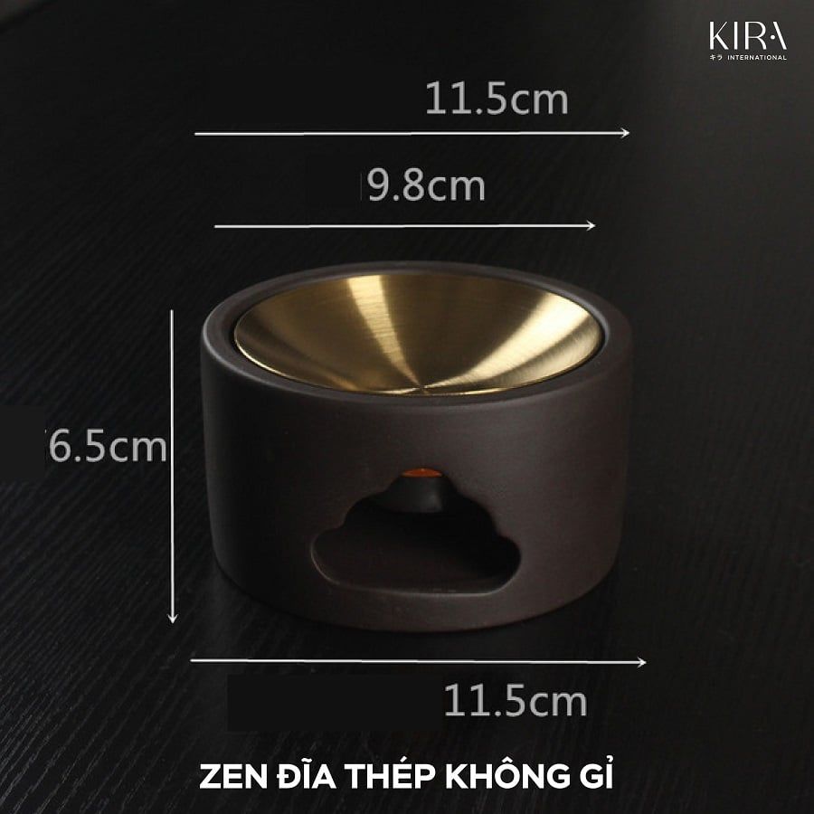  Lư xông hương gốm sứ và đĩa đồng nguyên khối cao cấp, xông tinh dầu, thảo dược, vỏ cam chanh bồ kết... giúp thanh lọc không khí, mang lại hương thơm tươi mát và vận khí tốt cho gia đình 