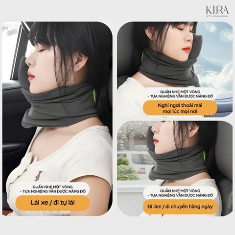  Gối tựa đầu - Gối cổ siêu mềm - Gối du lịch máy bay 