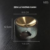  Lư xông hương gốm sứ và đĩa đồng nguyên khối cao cấp, xông tinh dầu, thảo dược, vỏ cam chanh bồ kết... giúp thanh lọc không khí, mang lại hương thơm tươi mát và vận khí tốt cho gia đình 