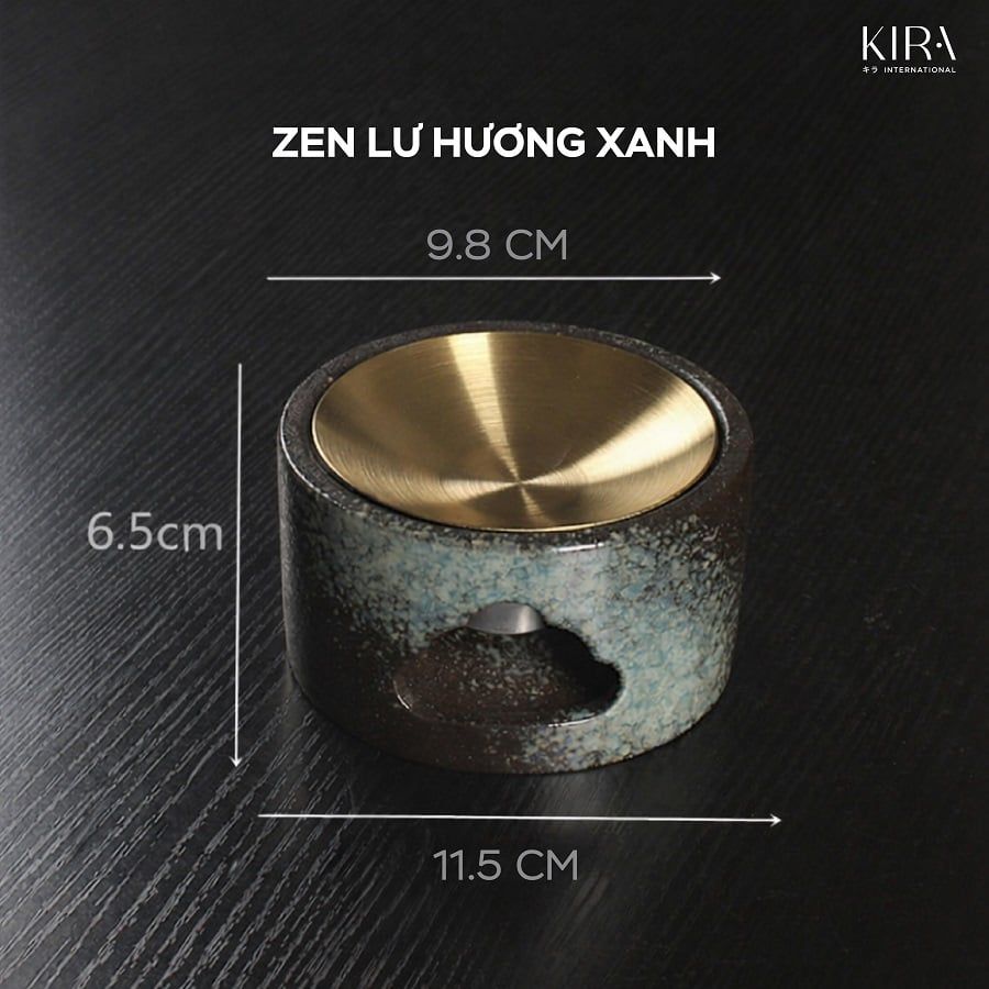  Lư xông hương gốm sứ và đĩa đồng nguyên khối cao cấp, xông tinh dầu, thảo dược, vỏ cam chanh bồ kết... giúp thanh lọc không khí, mang lại hương thơm tươi mát và vận khí tốt cho gia đình 