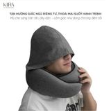  Gối du lịch hình chữ U có mũ trùm đầu 