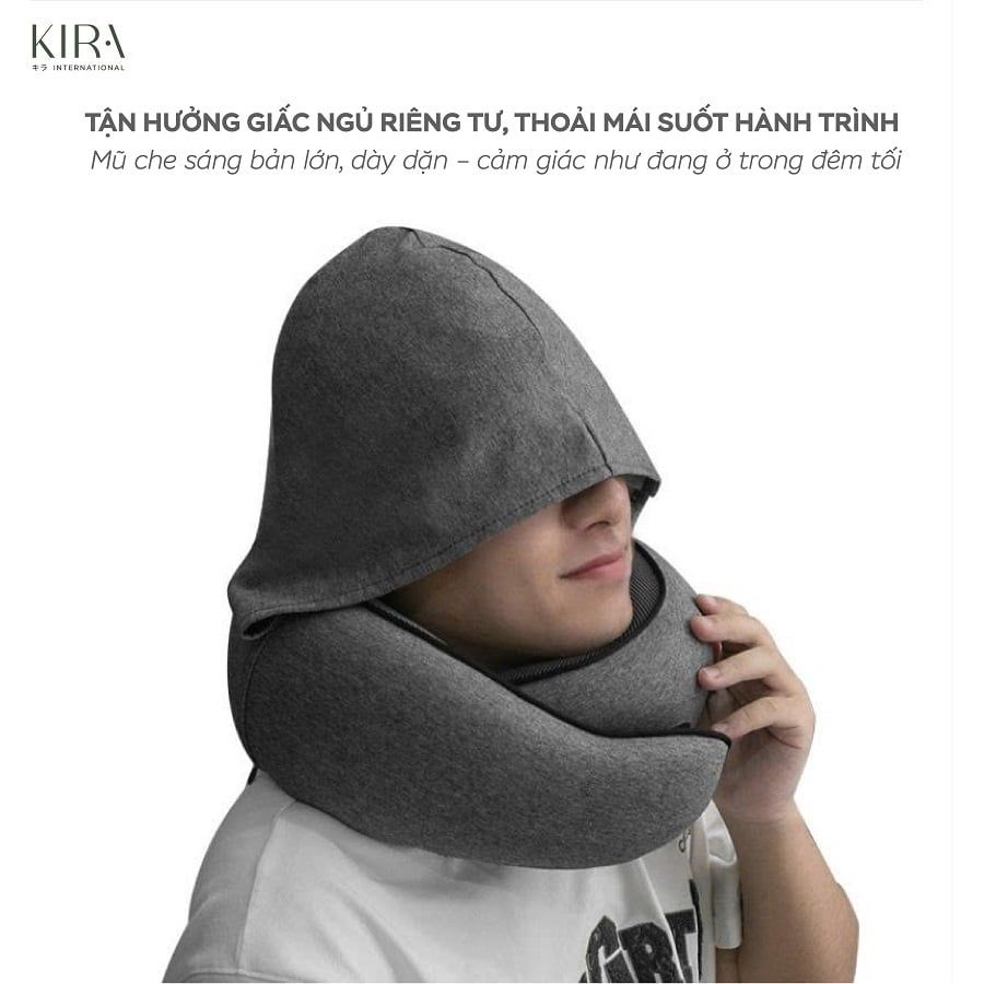  Gối du lịch hình chữ U có mũ trùm đầu 