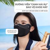  Khẩu trang chống nắng lụa băng, chống tia UV SPF 50+++, thiết kế lưới thoáng khí, mặt nạ chống nắng có gọng mềm 3D bảo vệ vùng hoàn hảo vùng mắt, khẩu trang chơi golf, mặt nạ chống nắng lái xe ô tô 