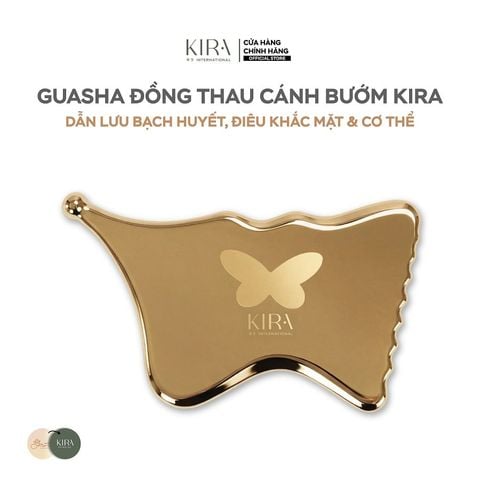  Guasha đồng thau Cánh Bướm KIRA – Dẫn lưu bạch huyết, điêu khắc mặt & cơ thể 