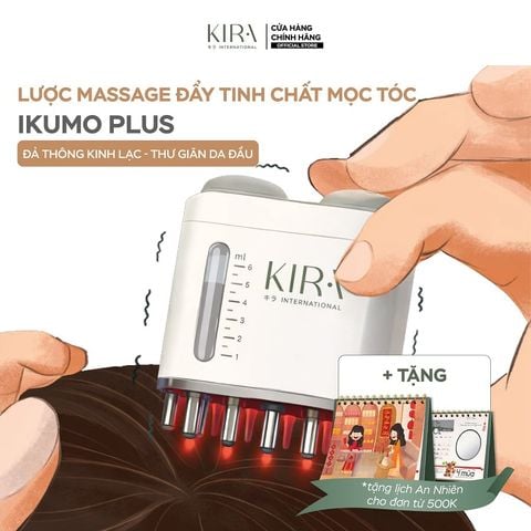  Lược massage đẩy tinh chất mọc tóc Ikumo Plus - đả thông kinh lạc, thư giãn da đầu 