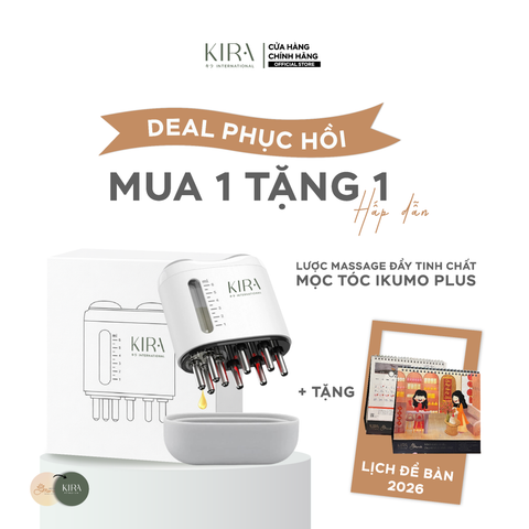  Lược massage đẩy tinh chất mọc tóc Ikumo Plus - đả thông kinh lạc, thư giãn da đầu 