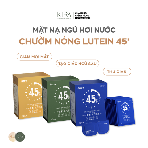  Mặt nạ ngủ hơi nước, chườm nóng Lutein 45' giảm mỏi mắt, quầng thâm hộp 10 miếng 