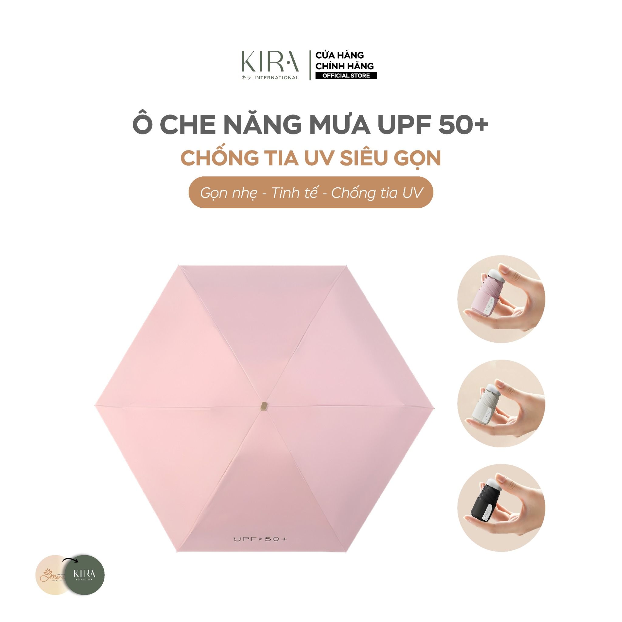  Ô che năng mưa UPF 50+ chống tia UV siêu gọn nhẹ tiện lợi và tinh tế 