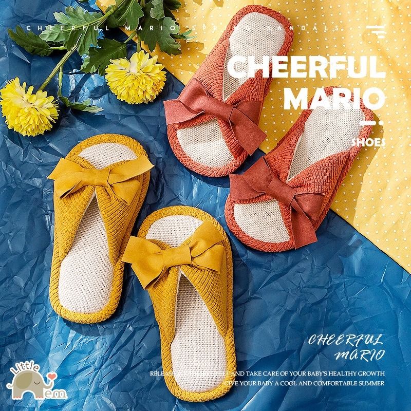  Dép đi trong nhà cho bé chống trơn trượt _ Nơ bông 
