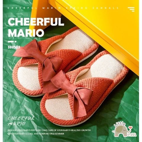  Dép đi trong nhà cho bé chống trơn trượt _ Nơ bông 