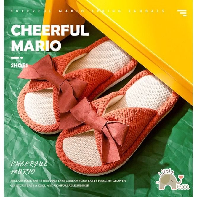  Dép đi trong nhà cho bé chống trơn trượt _ Nơ bông 