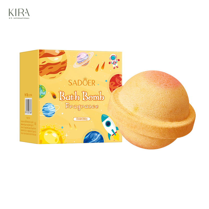  Bom tắm muối khoáng hình hành tinh 120g giúp làm mềm và dưỡng ẩm cho da, làm tinh thần sảng khoái - SADOER 