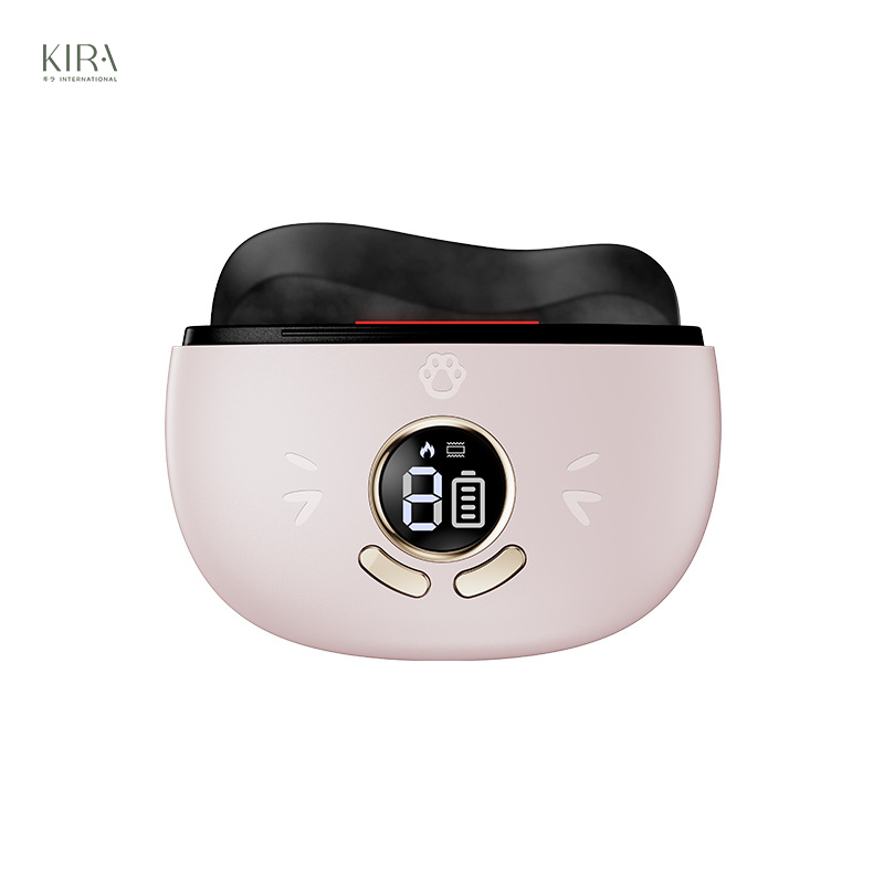  Guasha điện với đá Bianstone dụng cụ làm đẹp nâng cơ mặt, cạo gió, đả thông kinh lạc vai và cổ, chế độ EMS và làm nóng tăng cường hiệu quả 