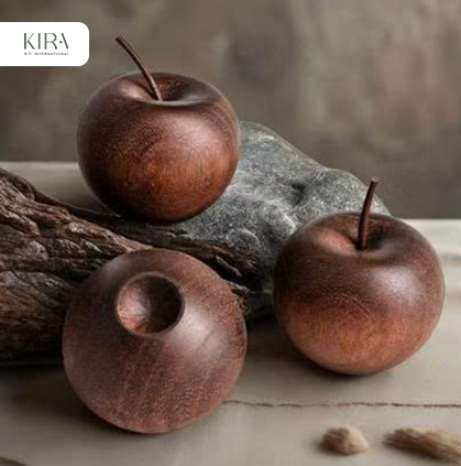  Táo khuếch tán hương bằng gỗ sáng tạo (táo bình an), đồ trang trí nhà cửa khuếch tán tinh dầu nước hoa 