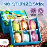  Set bóng muối tắm trứng khủng long SADOER, muối tắm làm sạch dịu nhẹ, an toàn thân thiện với da, quà tặng dễ thương đặc biệt cho bé trai 
