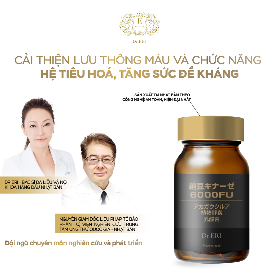  Viên Uống E-SPECIAL NATTO KINASE 6000FU Hỗ Trợ Tăng Cường Lưu Thông Máu 60 Viên [NHẬP KHẨU NHẬT BẢN] 