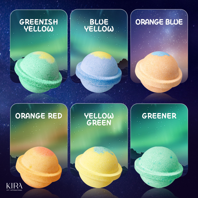  Bom tắm muối khoáng hình hành tinh 120g giúp làm mềm và dưỡng ẩm cho da, làm tinh thần sảng khoái - SADOER 