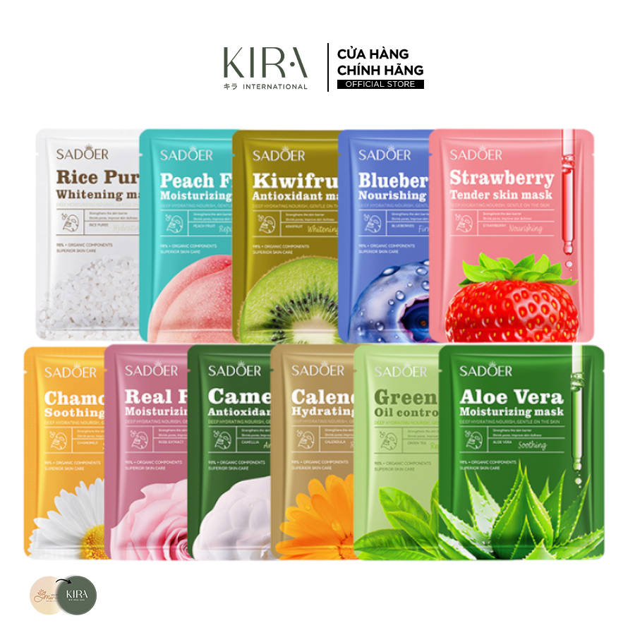  Mặt Nạ Hoa Quả SADOER Dưỡng Trắng Dưỡng Sáng Dưỡng Ẩm Phục Hồi Cho Da Mặt Cao Cấp 