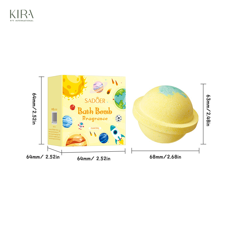  Bom tắm muối khoáng hình hành tinh 120g giúp làm mềm và dưỡng ẩm cho da, làm tinh thần sảng khoái - SADOER 