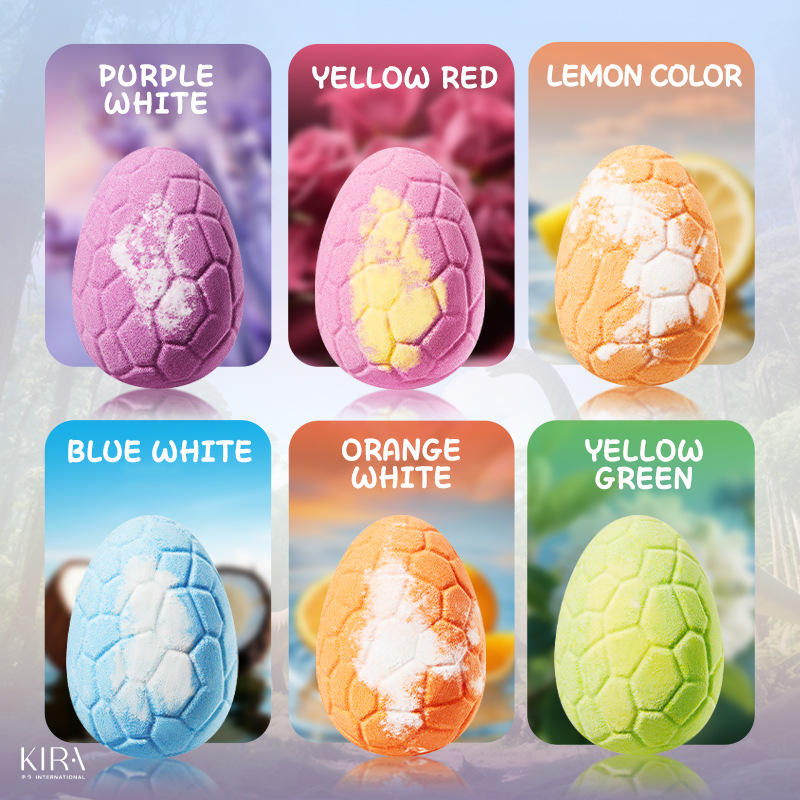  Set bóng muối tắm trứng khủng long SADOER, muối tắm làm sạch dịu nhẹ, an toàn thân thiện với da, quà tặng dễ thương đặc biệt cho bé trai 