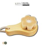  Dụng cụ chải khô massage mặt cán gỗ lông mịn hình hoa mai | Bàn chải rửa mặt thủ công làm sạch sâu tẩy tế bào chết, lưu thông khí huyết, làm mịn da 