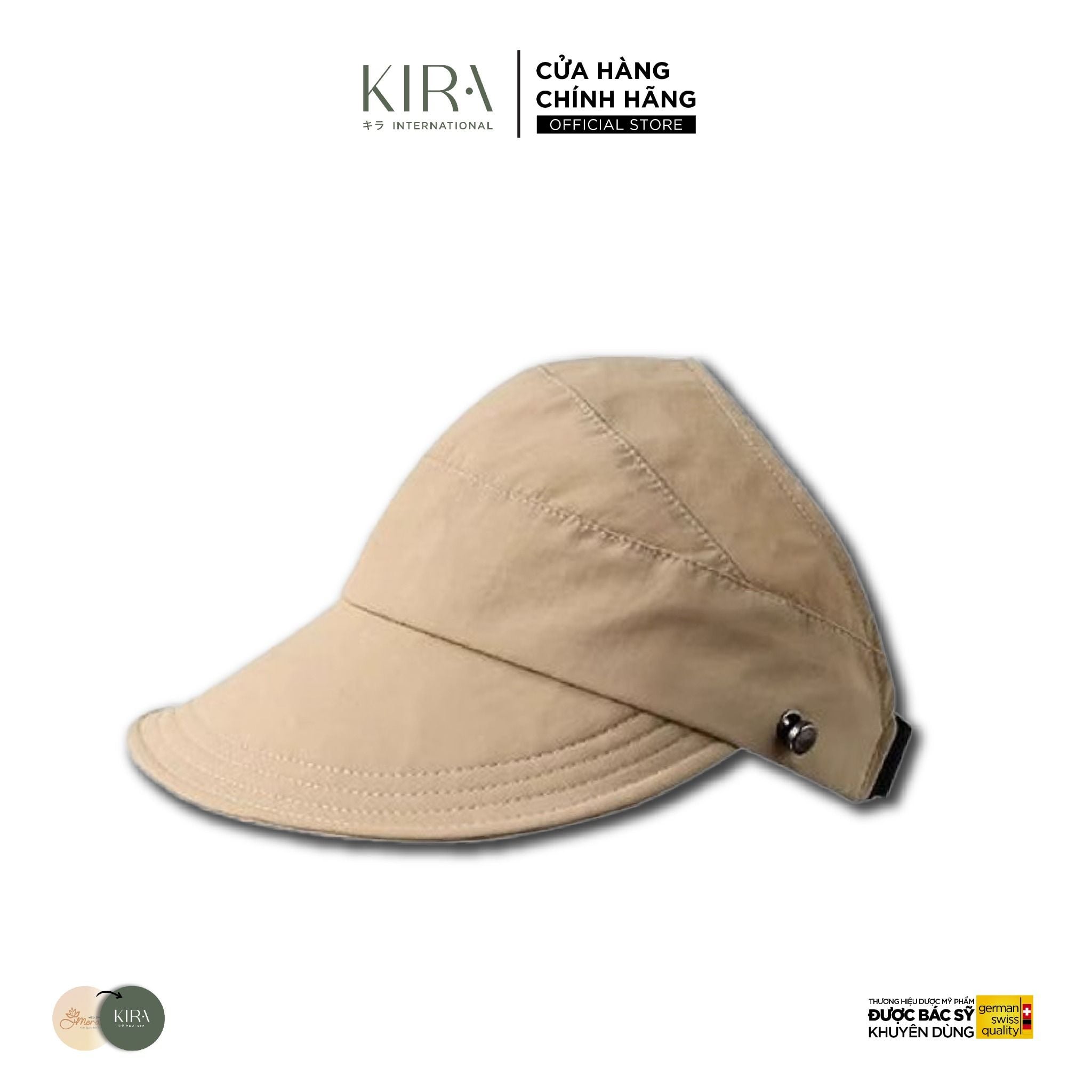  Mũ Trống Đỉnh Che Nắng Nữ UPF50+++ Thời Trang Hàn Quốc Kèm Dây Cột Tóc Chống Tia UV 