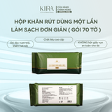  Khăn rút AMORTALS 70 tờ mềm mại tiện lợi | Khăn giấy dùng một lần du lịch, spa, chăm sóc làm sạch da 