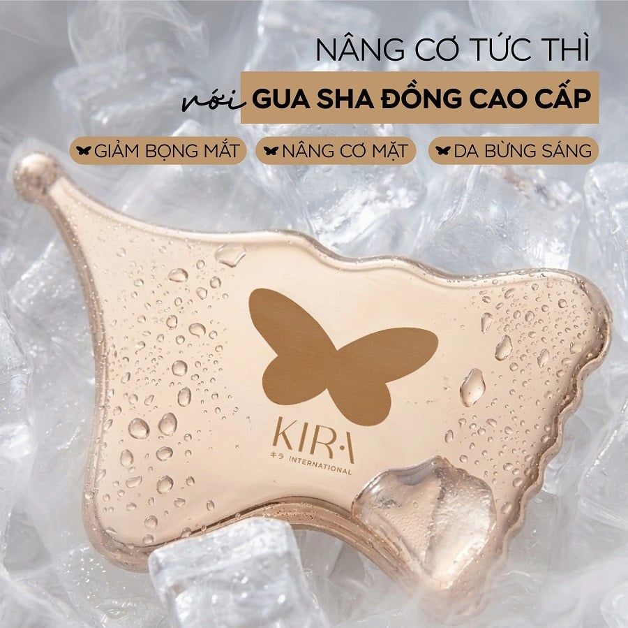  Guasha đồng thau Cánh Bướm KIRA – Dẫn lưu bạch huyết, điêu khắc mặt & cơ thể 