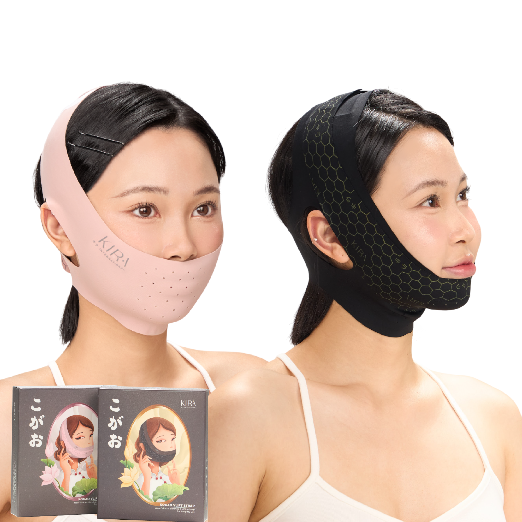  KOGAO Double VLift - Đai nâng cơ thọn gọn mặt với công nghệ hồng ngoại xa độc quyền giúp nâng cơ, giảm nọng cằm, hỗ trợ săn chắc da, tái tạo đường nét V-line tinh tế và cải thiện tình trạng ngáy ngủ. 