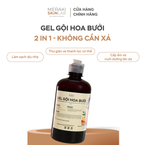  Gel gội hoa bưởi hữu cơ Mộc Ân nuôi dưỡng và chữa lành nang tóc 500ml 
