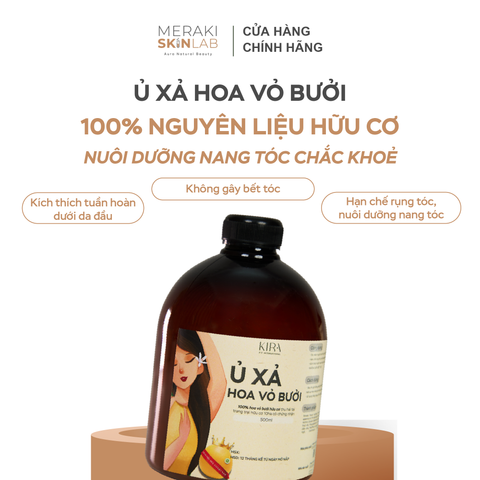  Ủ xả hoa vỏ bưởi  hữu cơ Mộc Ân nuôi dưỡng nang tóc - suôn mượt tự nhiên 500ml 