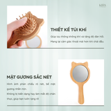 Lược mèo tích hợp gương soi đa năng tiện lợi giúp chải thông kinh lạc, thư giãn da đầu 