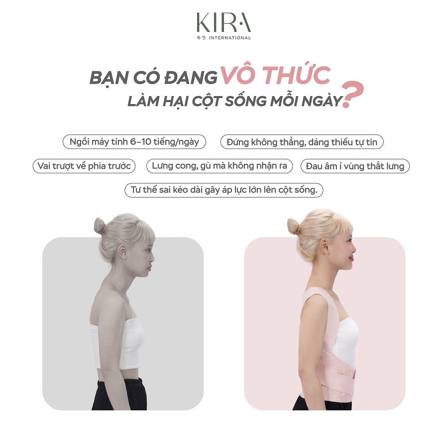  Đai chỉnh tư thế chống gù lưng I-Shape Sport KIRA, chống vẹo cột sống cao cấp - chất liệu thoáng khí tàng hình - kiểu dáng thời trang - hỗ trợ tư thế tối đa 