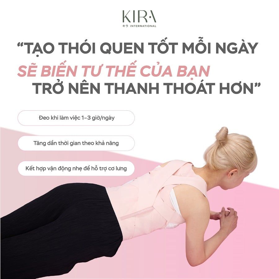  Đai chỉnh tư thế chống gù lưng I-Shape Sport KIRA, chống vẹo cột sống cao cấp - chất liệu thoáng khí tàng hình - kiểu dáng thời trang - hỗ trợ tư thế tối đa 