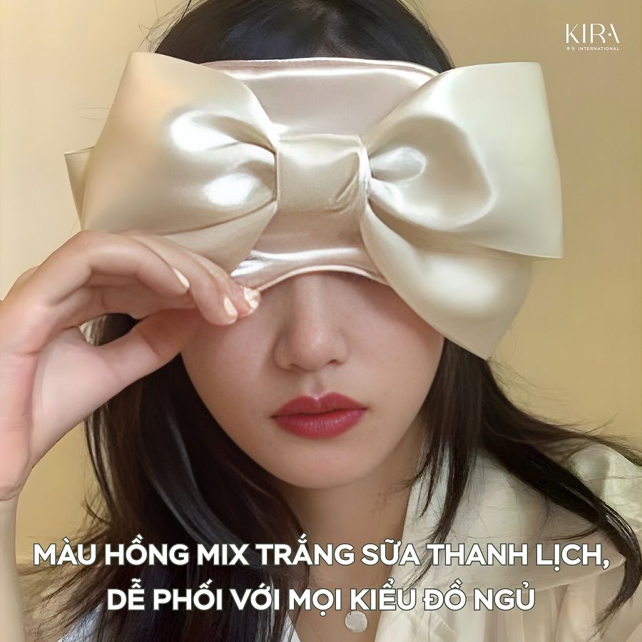  Bịt mắt Nơ lụa băng đeo khi ngủ, thời trang và phong cách 