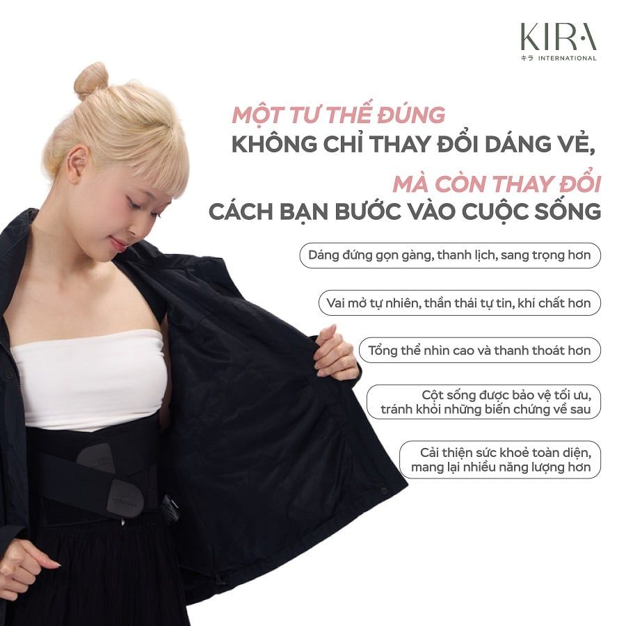  Đai chỉnh tư thế chống gù lưng I-Shape Sport KIRA, chống vẹo cột sống cao cấp - chất liệu thoáng khí tàng hình - kiểu dáng thời trang - hỗ trợ tư thế tối đa 