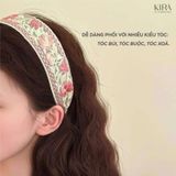  Băng đô ren trắng, khăn đội đầu, khăn tam giác kiểu Pháp, khăn vuông phong cách 