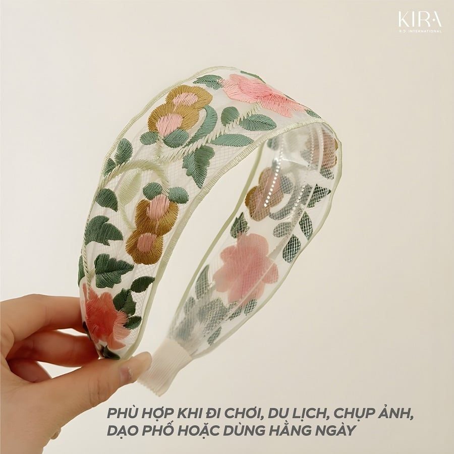  Băng đô ren trắng, khăn đội đầu, khăn tam giác kiểu Pháp, khăn vuông phong cách 