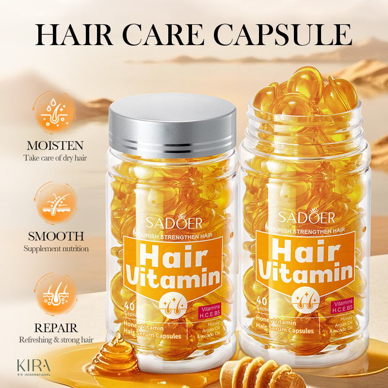  Tinh chất dưỡng tóc dạng viên nang Vitamin – chiết xuất mật ong, dưỡng ẩm & phục hồi tóc 