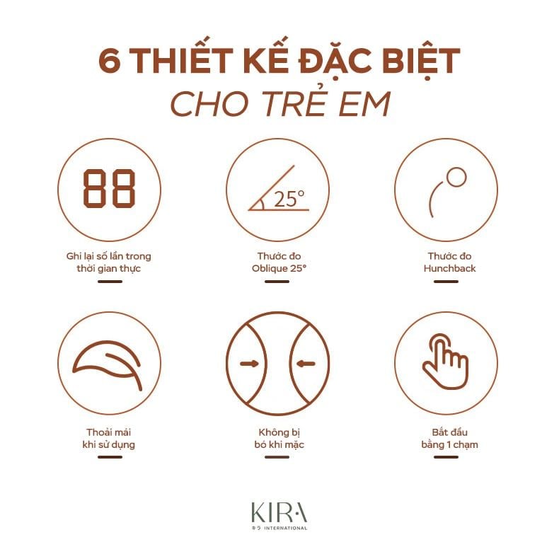  Đai chống gù thông minh cho bé – Bản X có cảm biến rung theo dõi tư thế 