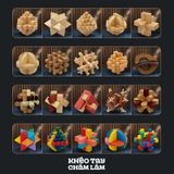  Đồ chơi trí tuệ Khóa gỗ Kong Ming Luban – trò chơi gỗ tháo lắp thông minh cho người lớn và thiếu niên 