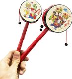  Trống lắc tay mini Trung Thu cho bé – đồ chơi âm nhạc truyền thống, trống lắc gõ nhịp vui nhộn 
