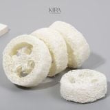  Miếng xơ mướp tắm rửa tẩy tế bào chết thiên nhiên tròn 5-7cm 