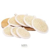  Miếng rửa mặt xơ mướp tự nhiên hình tròn đường kính 8,5cm giúp tẩy tế bào chết, làm sạch sâu, chăm sóc da mặt 