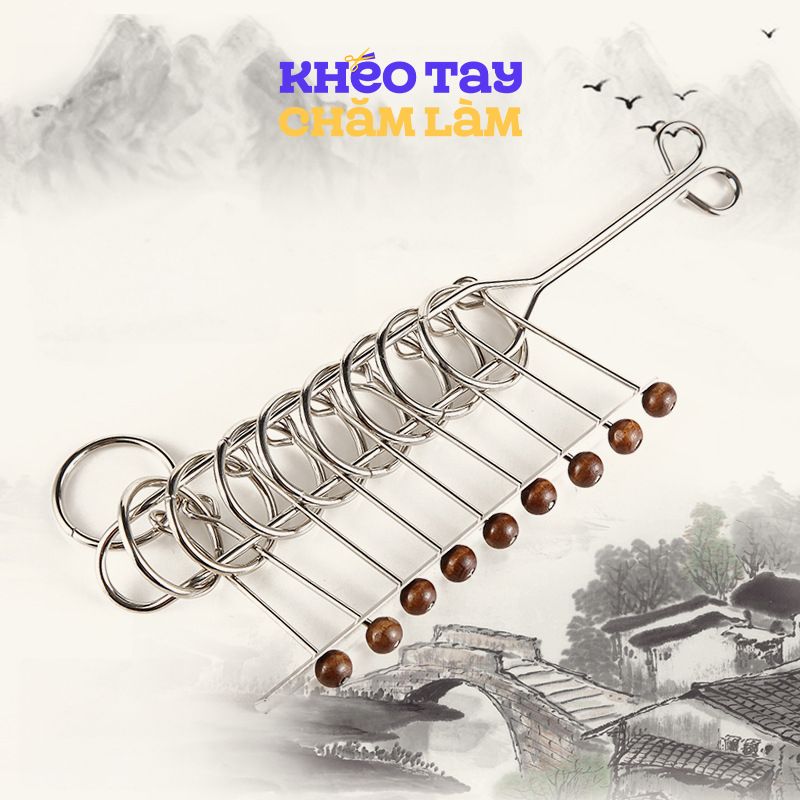  Đồ chơi trí tuệ tháo gỡ khóa sắt – trò chơi câu đố xếp hình logic cho bé 7-14 tuổi 