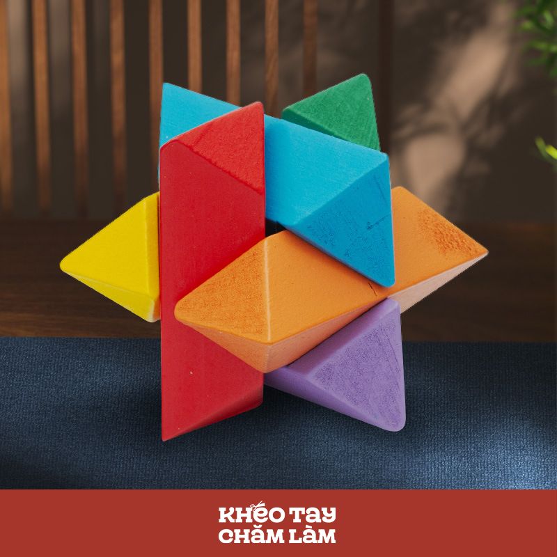  Đồ chơi trí tuệ Khóa gỗ Kong Ming Luban – trò chơi gỗ tháo lắp thông minh cho người lớn và thiếu niên 