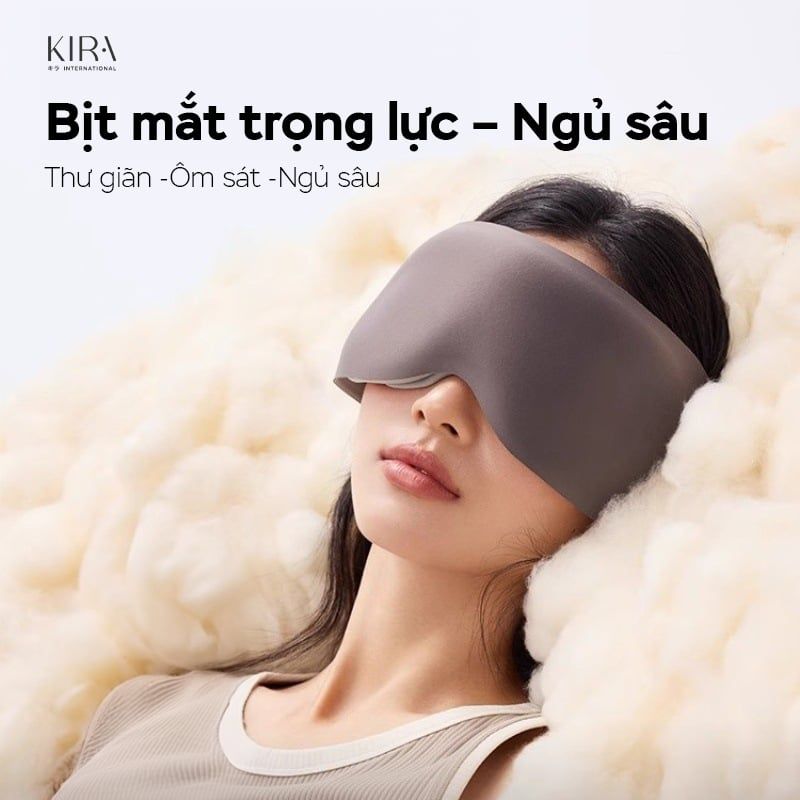  Bịt mắt tích hợp hạt trọng lực mang lại giấc ngủ sâu và êm ái 