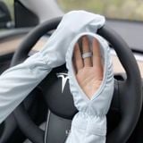  Găng Tay Chống Nắng Lái Xe Ô Tô Nam Nữ, Găng Tay Dài Che Nắng UPF50+ Vải Thun Lạnh Co Giãn Bảo Vệ Da Tay Mùa Hè 